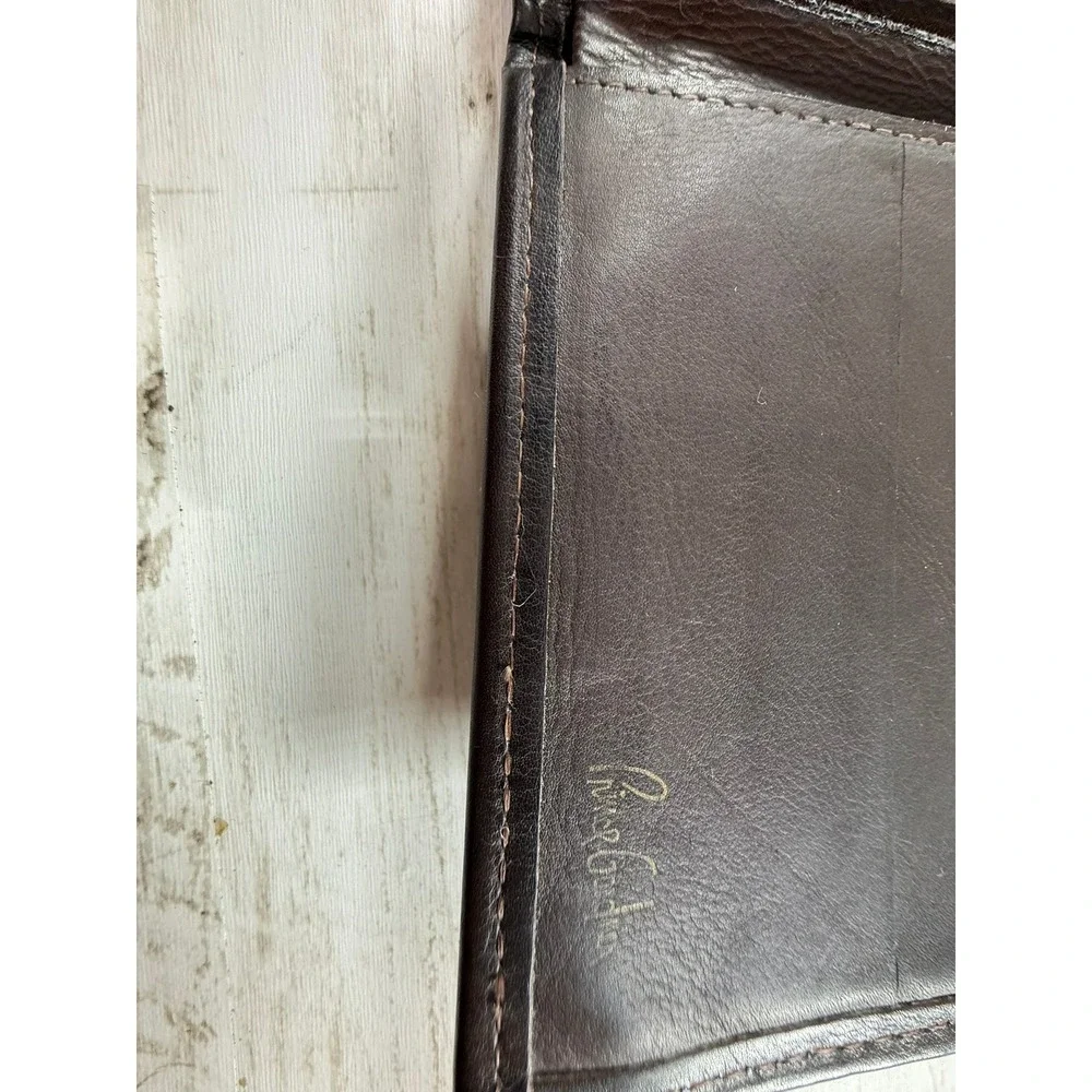 Pierre Cardin Mens Bifold Wallet Dark Brown Leather Designer Card Holder